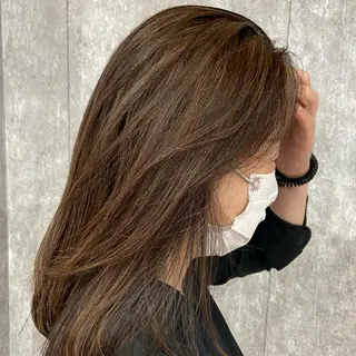 セミロング カラー ヘアアレンジ TIDEHAIR SHIHOのヘアスタイル