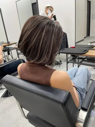 ショート カラー パーマ ヘアアレンジ メンズ キッズ ネイル マツエク・マツパ アイブロウ Eirデザイナーズ サロン茶屋町tomoのヘアスタイル