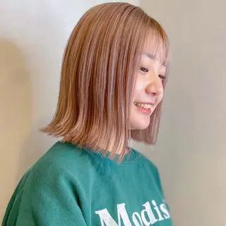 ミディアム カラー irwi/イルウィ所属・miku🎀門前仲町 ブリーチ・レイヤーのヘアスタイル