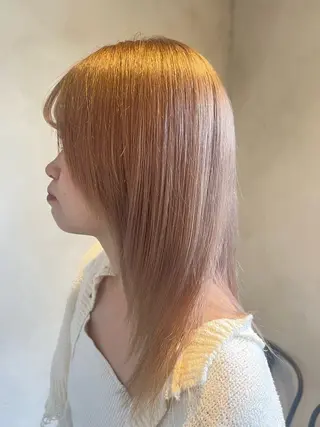 ミディアム カラー 髪質改善 すずきひじりのヘアスタイル