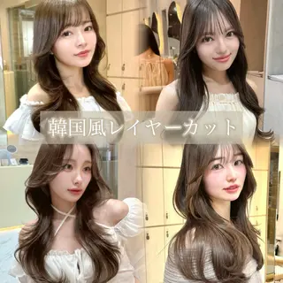 セミロング カラー 大宮🩶韓国ヘア 髪質改善✨柏崎のヘアスタイル