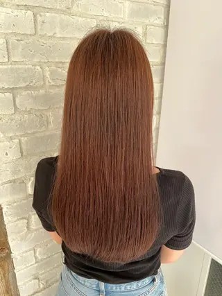 ロング 🤎艶感ベージュ/ ミルクティー🤎のヘアスタイル