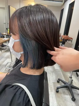 ミディアム カラー ACROあべの店所属・艶カラー/インナー /グラデ/大西小百合のヘアスタイル