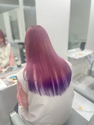 ロング カラー ヘアアレンジ 🫧ハイトーン♡ ヘアメ/yuzu🫧のヘアスタイル
