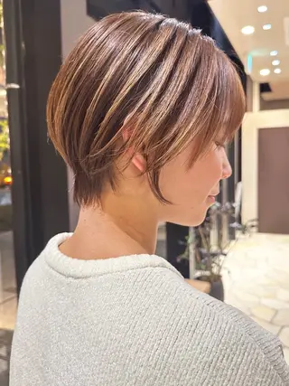 ショート カラー GIEN 西宮ガーデンズプラス所属・中尾 碧斗のヘアスタイル