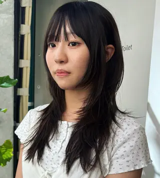 ロング レイヤーカット カシマハヤトのヘアスタイル