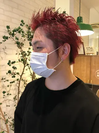 ショート カラー パーマ ヘアアレンジ メンズ ❣️倉敷❣️美髪 カラー能登一成のヘアスタイル