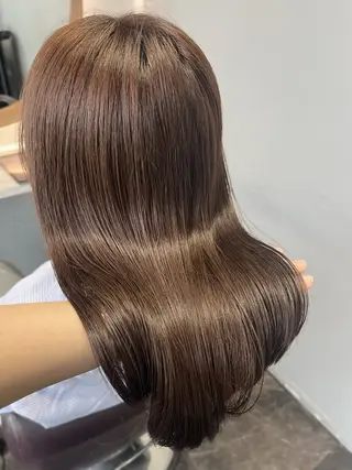 セミロング 韓国ヘア/髪質改善 /艶カラー/sahoのヘアスタイル