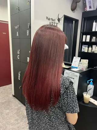 ロング カラー 友滝 真菜美のヘアスタイル