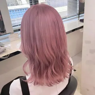 ミディアム カラー ヘアアレンジ 💕上野美容師☁ ブリーチ💖サワのヘアスタイル