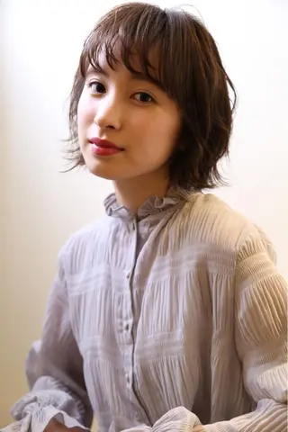 ショート カラー パーマ さかい なつみのヘアスタイル
