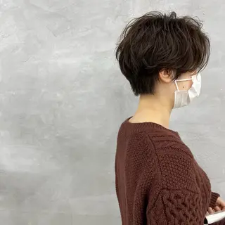 ショート カラー パーマ 田畑 智規のヘアスタイル
