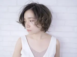ショート カラー パーマ ヘアアレンジ メンズ キッズ ネイル マツエク・マツパ premier modelsのヘアスタイル
