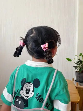 ヘアアレンジ キッズ miku🎀門前仲町 ブリーチ・レイヤーのヘアスタイル