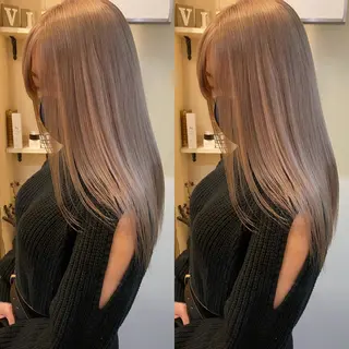 セミロング カラー ⭐️横浜ブリーチ特化 美容師 堤涼⭐️のヘアスタイル