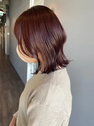 ミディアム カラー 似合わせカラーパーマ 🌿kitin米川のヘアスタイル