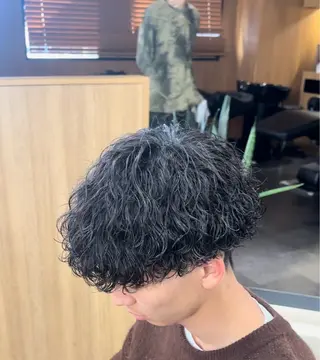 ショート カラー パーマ 福井祥太／ニュアンス /韓国メンズ🇰🇷のヘアスタイル