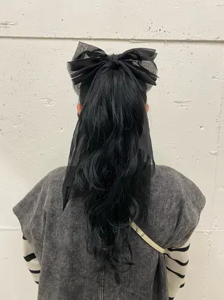 ロング カラー ヘアアレンジ 齋藤 圭希のヘアスタイル