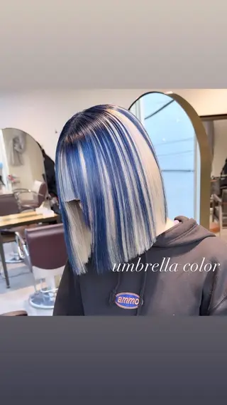 ミディアム カラー 💜ハイトーン💛 マジカルかいちゃんのヘアスタイル