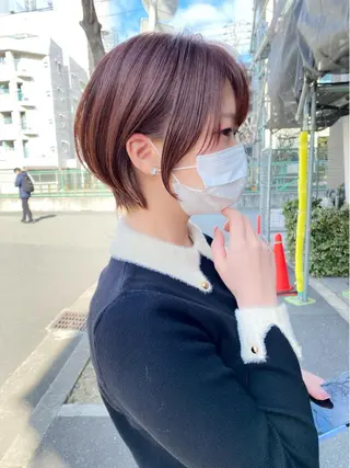 ショート カラー lab.by ioe中崎店所属・中北篤志 ショートボブのヘアスタイル