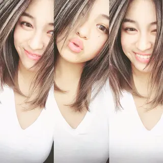 ミディアム カラー 辨天 勇介のヘアスタイル