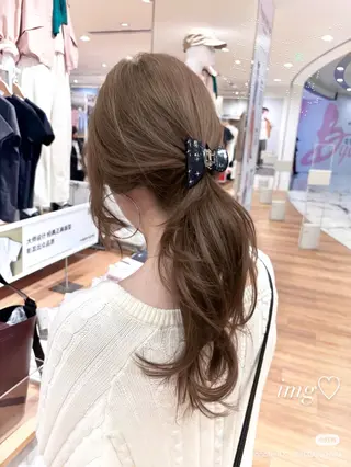 ロング カラー ブリーチなしWカラー 🎀韓国ヘア/amiのヘアスタイル