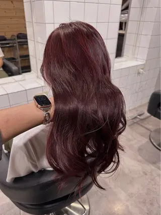 ロング カラー ブリーチしない 暖色colorのヘアスタイル