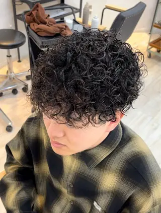 ショート パーマ メンズ Utata literie所属・嵯峨 大地/パーマ/ ハード系/特殊系のヘアスタイル