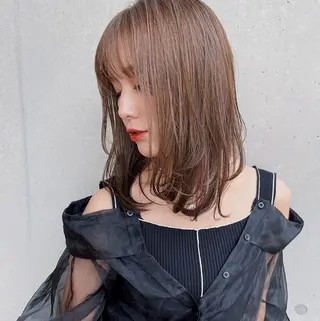 ミディアム カラー ヘアアレンジ 韓国/髪質改善💘 櫻井かれんのヘアスタイル
