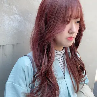 ロング カラー 艶髪韓国ヘア 💘小笠原涼華のヘアスタイル