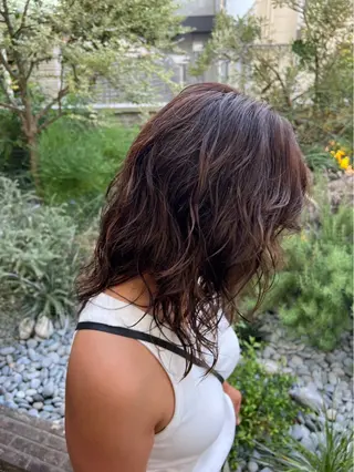 ミディアム リコ🪐パーマ モデル募集のヘアスタイル