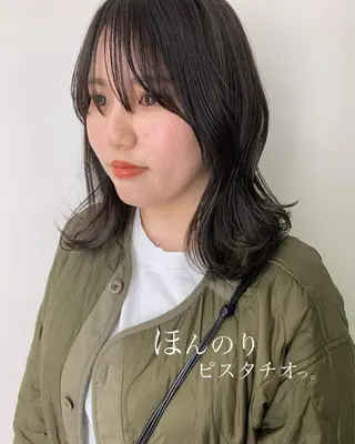 ミディアム カラー route南堀江所属・✂️ボブの神様 北村涼✂️のヘアスタイル
