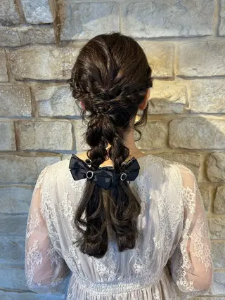 ロング ヘアアレンジ Mei /オリーブ カラー/アレンジのヘアスタイル