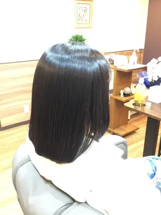 ミディアム パーマ Annon プライベートサロンのヘアスタイル