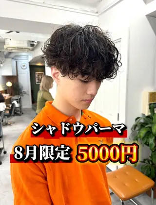 パーマ メンズ シャドウパーマ/ 波巻パーマYu-Kiのヘアスタイル
