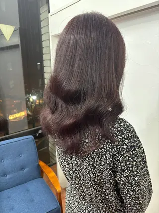 セミロング カラー ラベンダーカラー /巻き/WAKANAのヘアスタイル