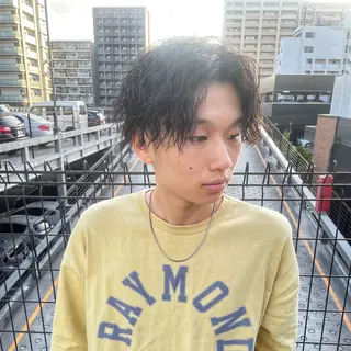 ショート パーマ メンズ メンズヘア特化 崎田 成人のヘアスタイル