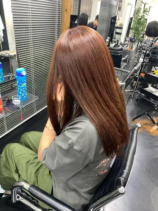 ロング カラー 前田 香恋のヘアスタイル