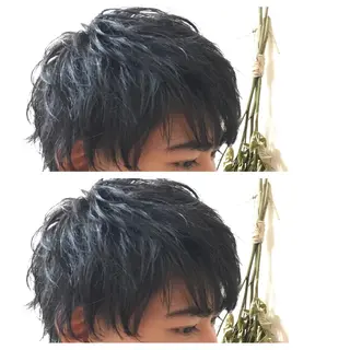 ショート パーマ メンズ サトウ レンマのヘアスタイル