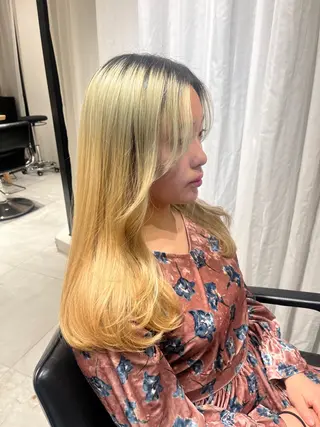 ロング ナミ🩶暗髪/暖色 ❤️/透明感/縮毛のヘアスタイル