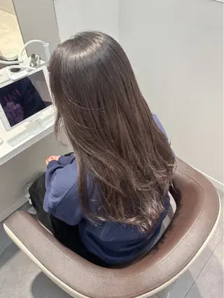 セミロング カラー パーマ ヘアアレンジ メンズ 切りっぱなしヘア/ ブリーチなしカラー撩のヘアスタイル