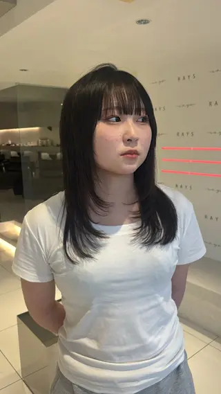 セミロング ️🩵RINKA/ ハイトーンカラー🩵のヘアスタイル