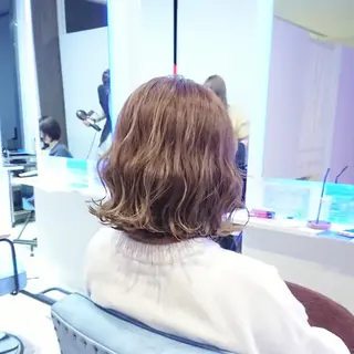 ミディアム カラー ヘアアレンジ 小林 伸行のヘアスタイル