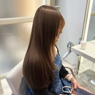ロング カラー Hina🤎ベージュ 、グレージュ🤎のヘアスタイル