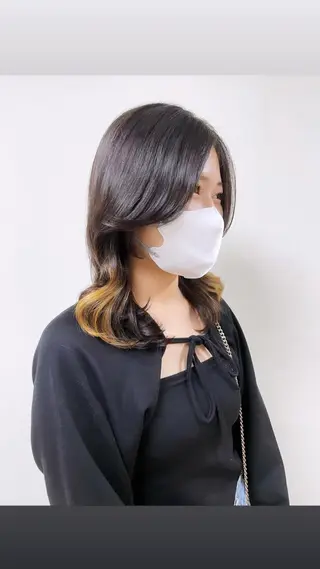 ミディアム カラー パーマ ニシダヒカリ🌙 髪質改善×似合わせのヘアスタイル