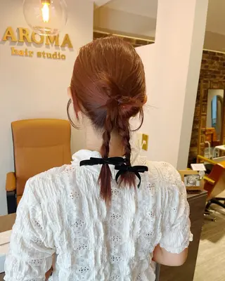 ミディアム カラー AROMA awanoのヘアスタイル