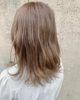 ミディアム カラー 静岡/草薙パーマ メンズバレイヤージュのヘアスタイル
