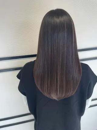 ミディアム 小顔カット✨ 透明感カラーのヘアスタイル