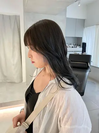 セミロング カラー 🪞透けhair 🪞honokaのヘアスタイル