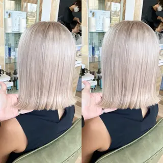 ミディアム LAFRE （ラフリ）所属・ケアブリーチ 黒瀬有汰のヘアスタイル